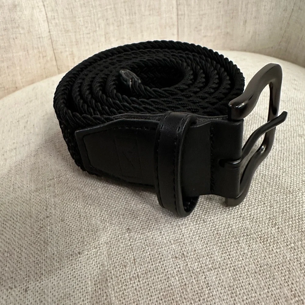 Nike Golf G Flex Woven Men’s 50”  XXL Black Belt Weave Stretch Sports Office EUC